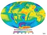 Net Cloud Radiative mForcing (w/m2). Credits: NASA, CERES Team Net Cloud Radiative mForcing (w/m2). Credits: NASA, CERES Team